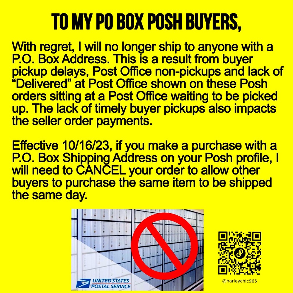 📦 NO P.O. BOX SHIPPING 📦